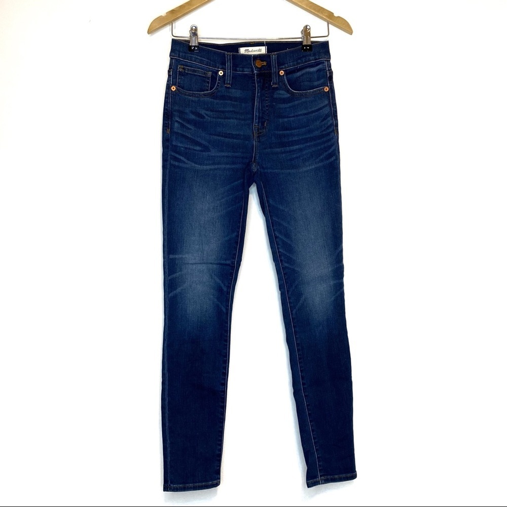Madewell Dark Wash 9” High Rise Skinny Jeans Size 25